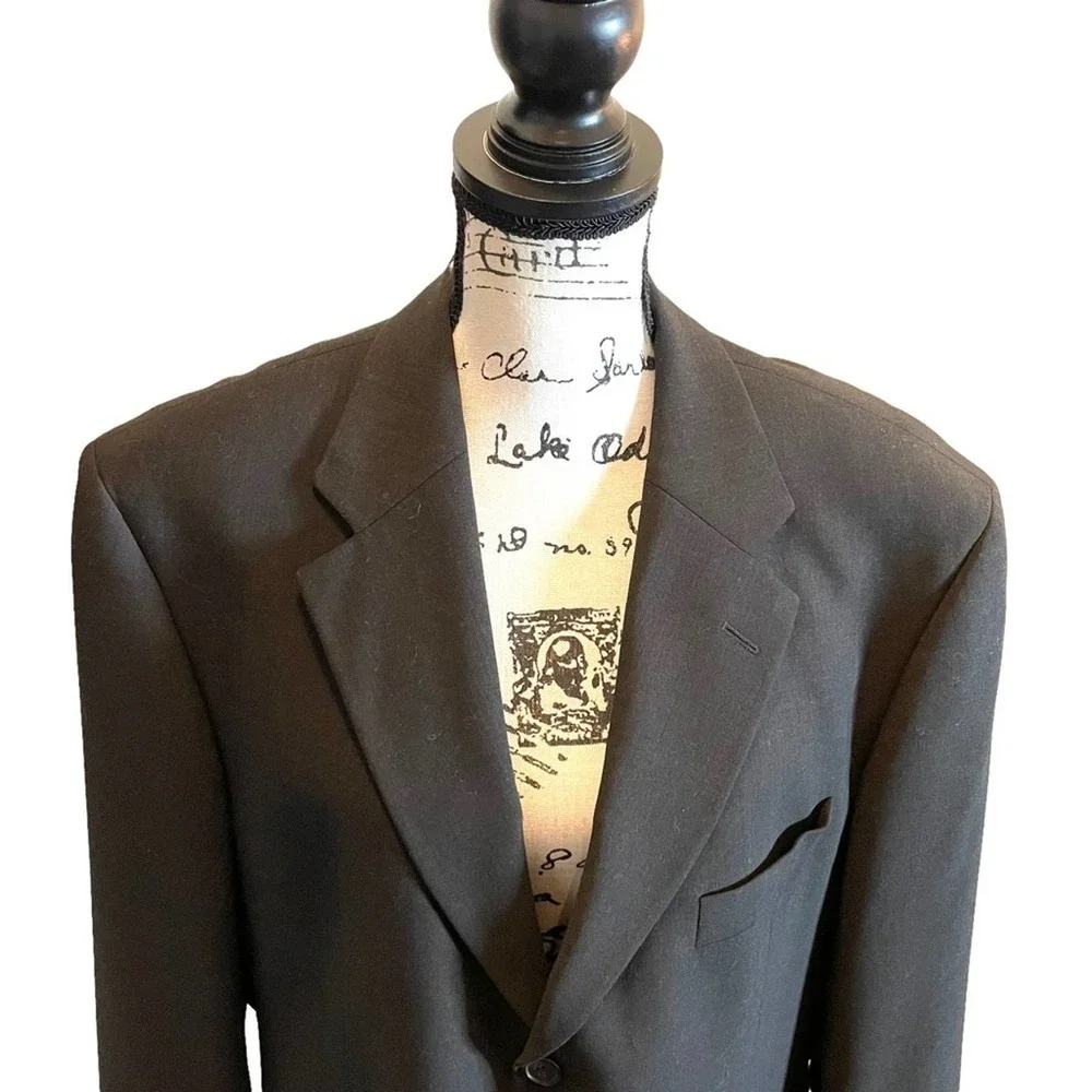 HUGO BOSS Suit Blazer Jacket Brown Size 42R Wool Angelico Lucca Formal USA